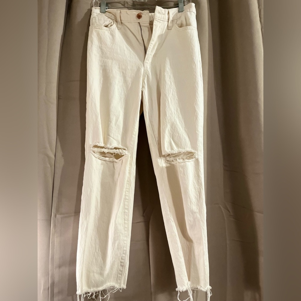 Vintage Straight White Jeans
